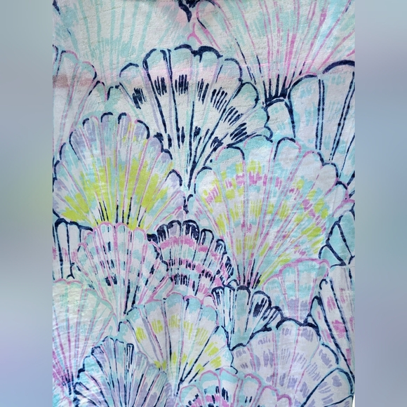 Lilly Pulitzer Irana Top - In "Oh Shello" Serene Blue Print - Picture 7 of 8
